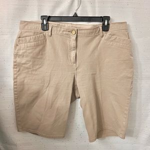 Chicos tan Bermuda women’s stretch jean shorts
